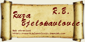 Ruža Bjelopavlović vizit kartica